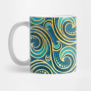 Mermaid Rococo Ocean Waves Mug